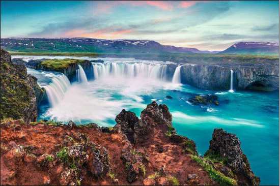 Fototapeta Wodospad Godafoss 368x254 /220407555