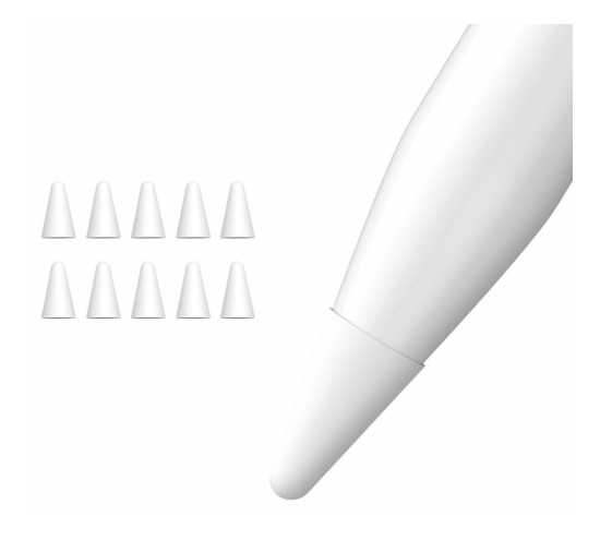 Nasadka na końcówkę rysika Apple Pencil (1. i 2. gen) nakładka osłona (biała)