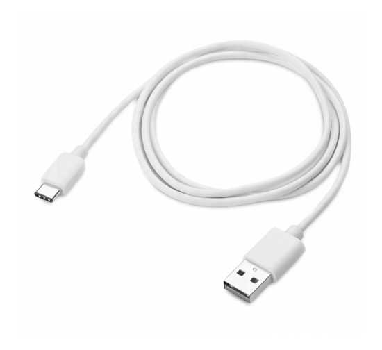 Kabel USB-C 2m przewód do ładowania biały