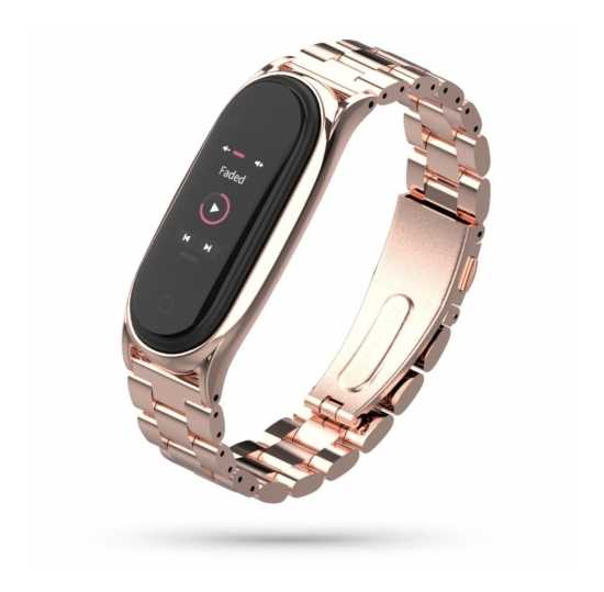 Bransoleta Xiaomi Mi Band 5 ze stali nierdzewnej (różowo złota)