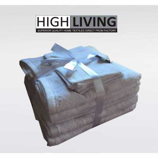 HighLiving®Komplet 10 ręczników 100% egipska bawełna Ręczniki do twarzy,...