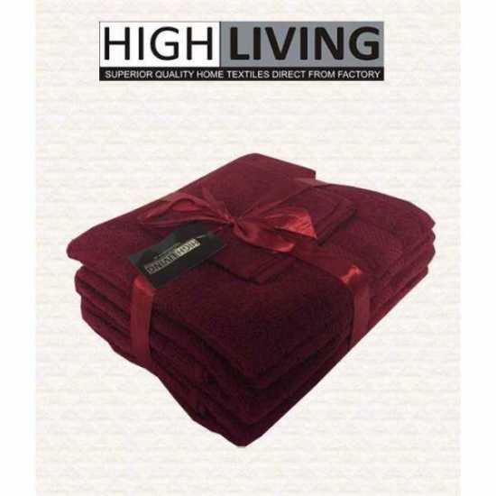 Highliving®Komplet 6 sztuk ręczników  100% egipska bawełna  Supreme  zestaw 6...