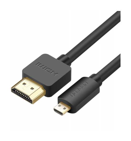 Kabel przewód HDMI - micro HDMI 19 pin 2.0v 4K 60Hz 30AWG 1,5m (czarny)