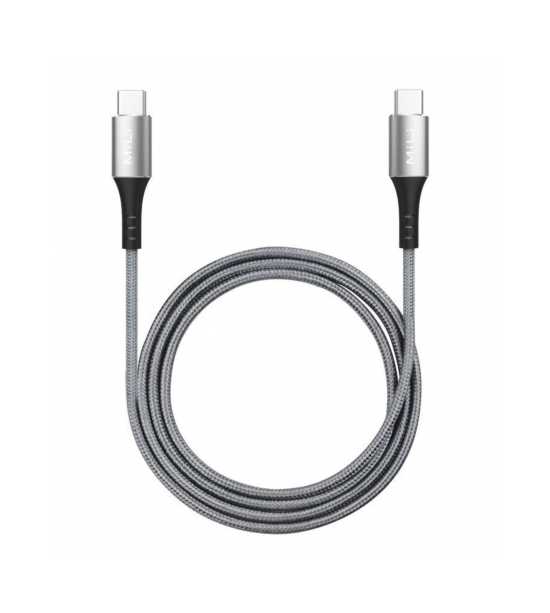 Kabel przewód USB-C - USB C Power Delivery PD 60W 1 m (szary)